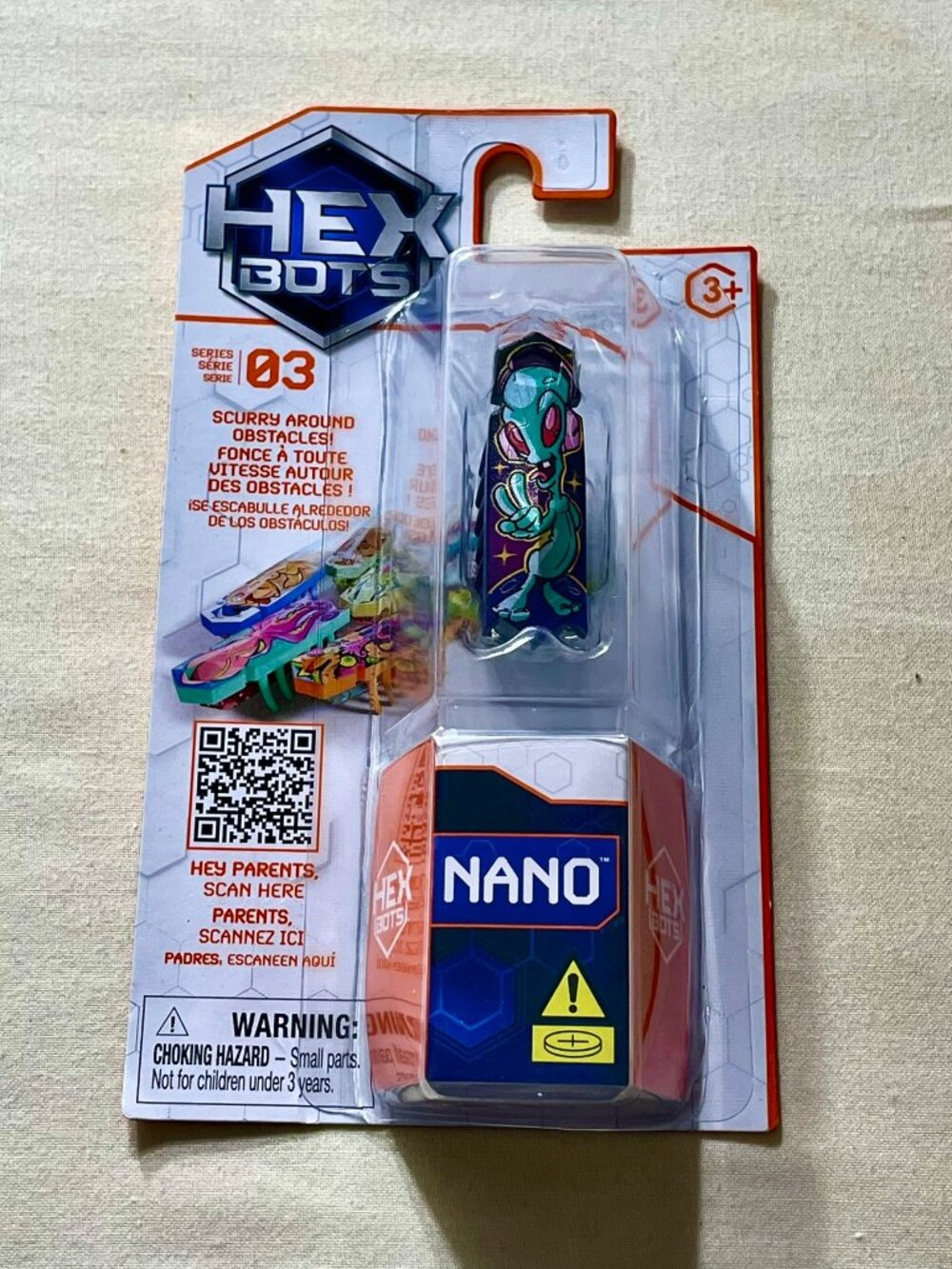 HEX BOTS Nano Series 03 Retro Cool Alien Spin Master Robotic Toy (DG110) - NEW